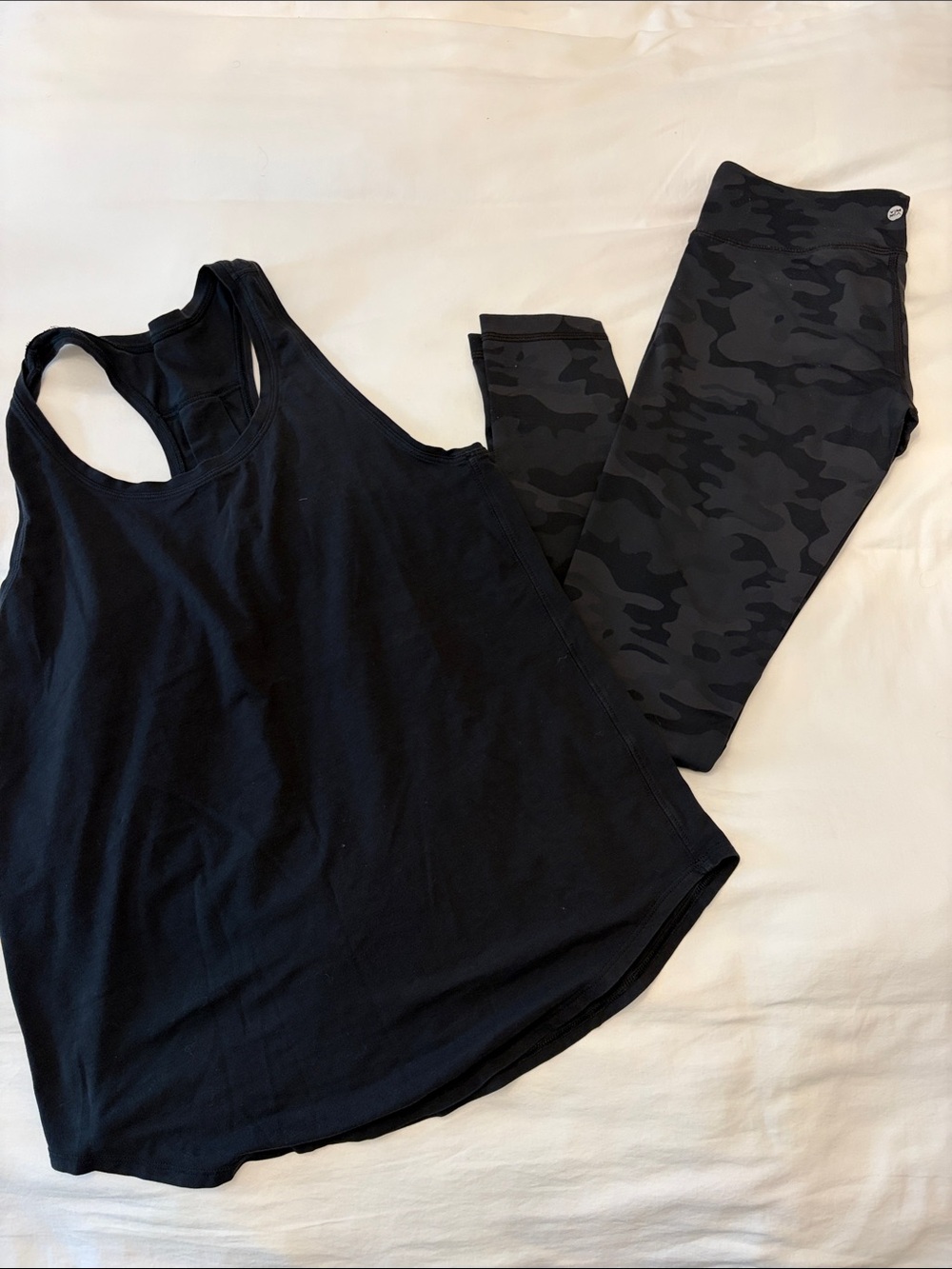 Women’s Black Lululemon Racerback Tank Top - with VM cameo legging